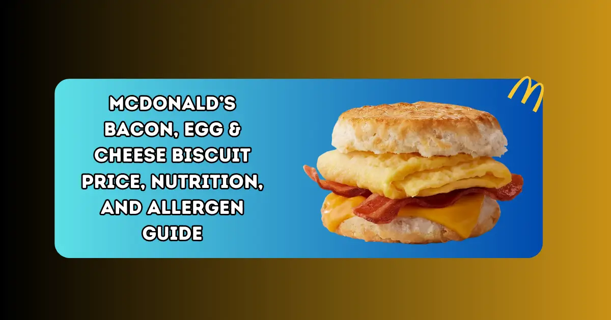 McDonald’s Sausage McMuffin® Price, Nutrition, Allergen (1)